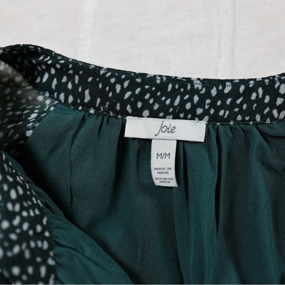 Joie Womens Green Speckled Print Mini Dress Size M Long Sleeve Fall Photo Shoot - Picture 8 of 14